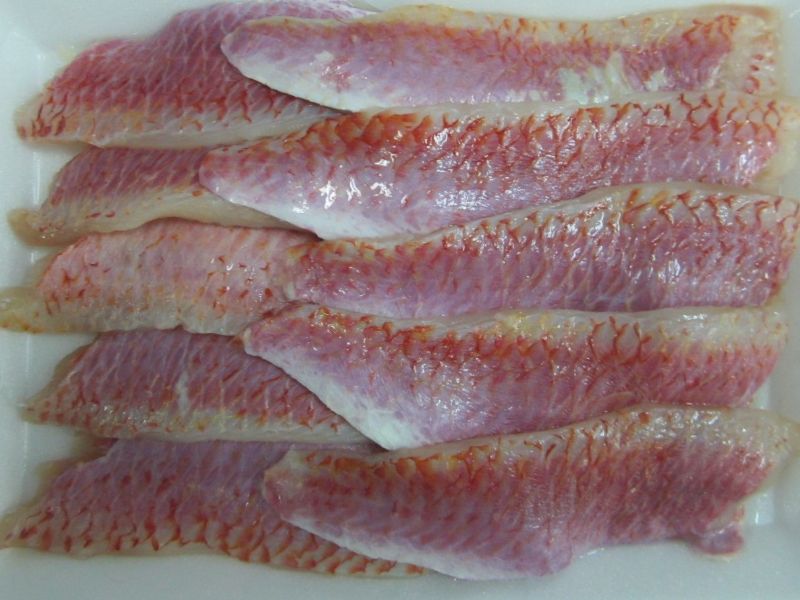 Frozen Red mullet fillet skin on